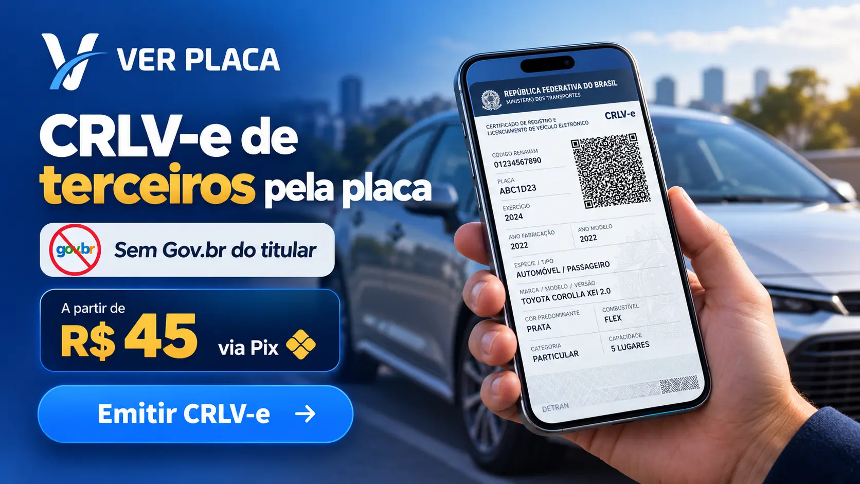 Como baixar o CRLV digital de terceiros: emissão pela placa sem senha Gov.br na Ver Placa