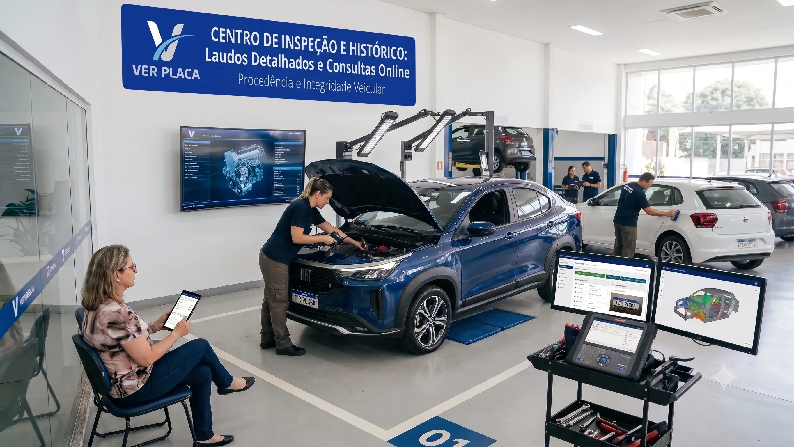 Inspeção veicular com laudo detalhado e consulta online da Ver Placa