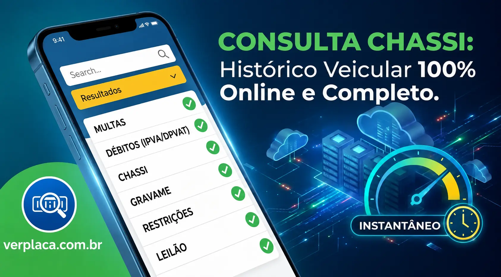 Mockup do relatório de consulta de chassi da Ver Placa
